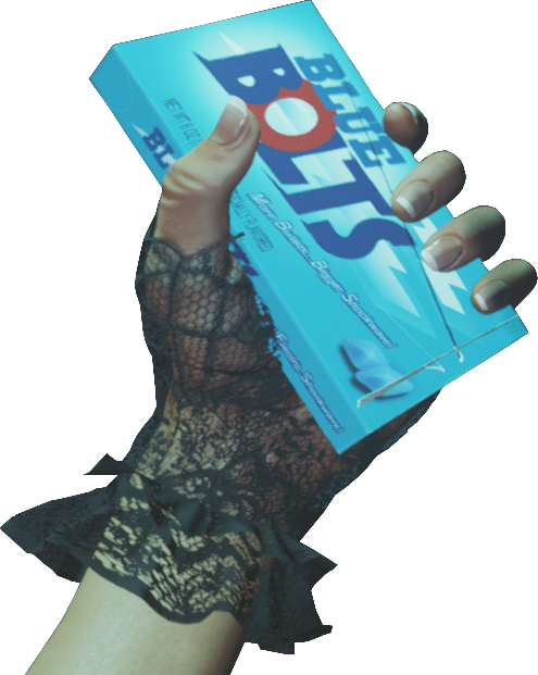 Blue Bolts Eating 1 Iw - Eating (495x621), Png Download