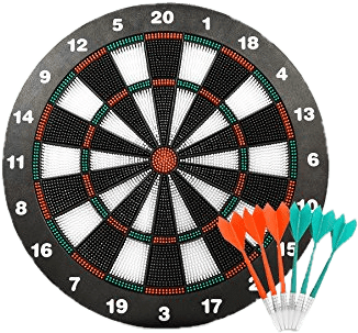 Sports - Darts - Actiondart Soft Tip Darts And Dart Board Set (355x340), Png Download