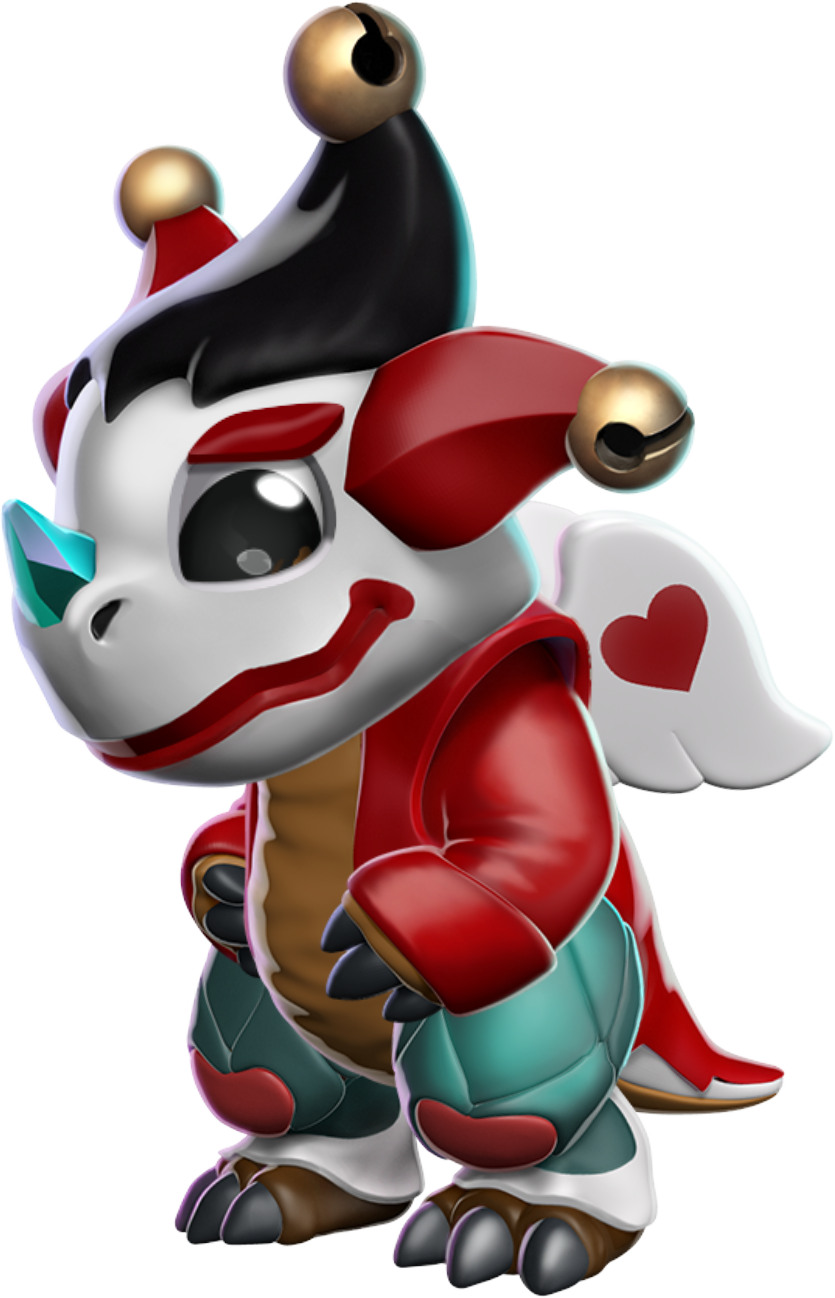 Jester Dragon Baby - Cartoon (835x1298), Png Download