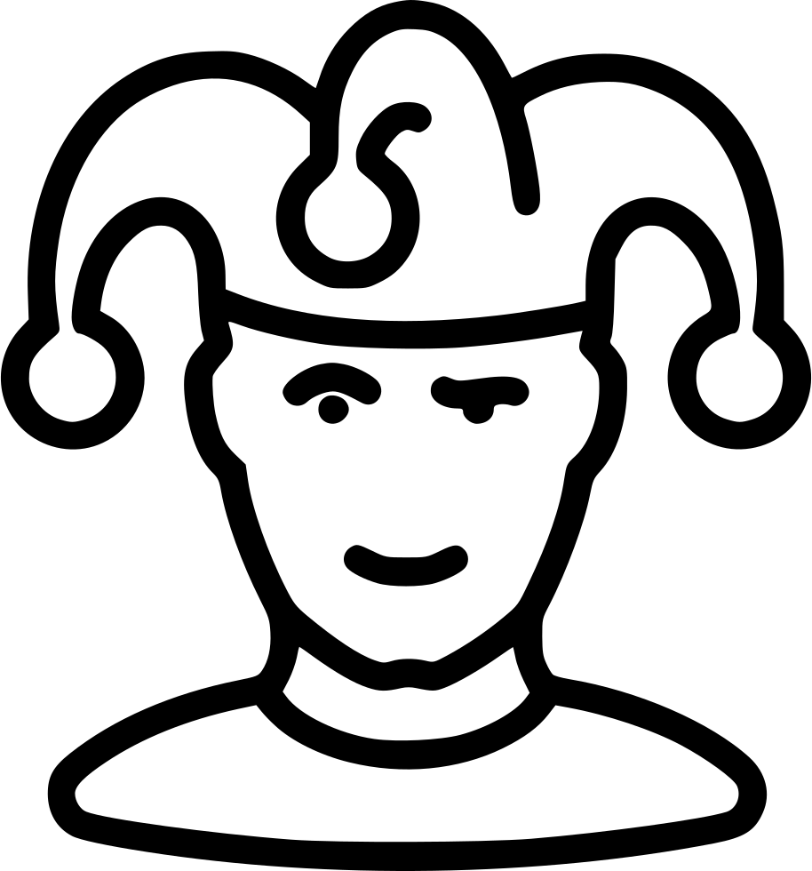 Joker Jester Clown Man Human User Vatar Comments - Friend List Icon (914x980), Png Download