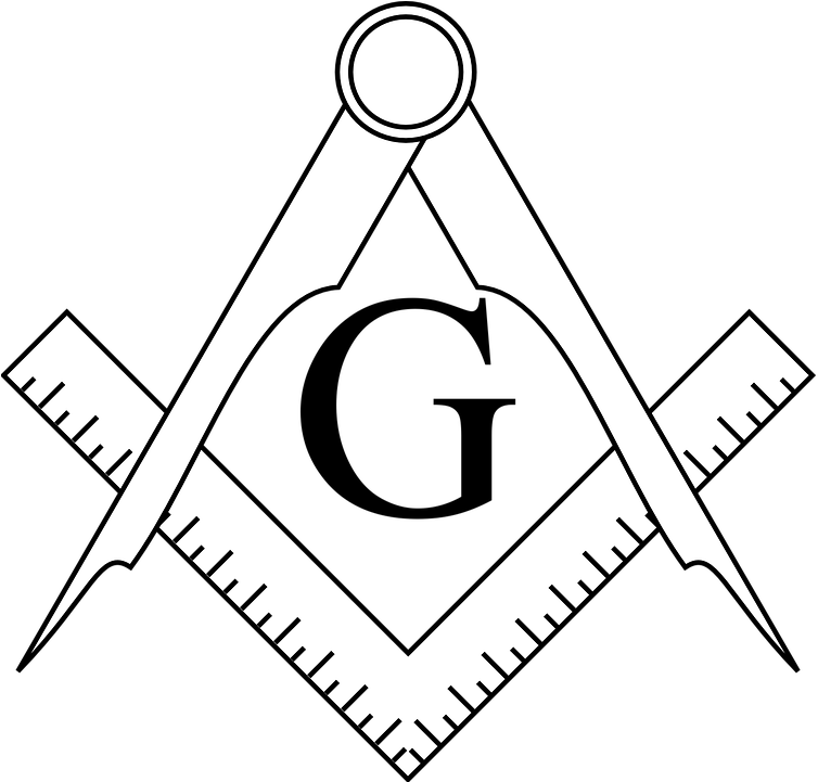 The Masonic Symbol Is Comprised Of A Stonemasons Instruments, - Square And Compass Clipart (749x720), Png Download