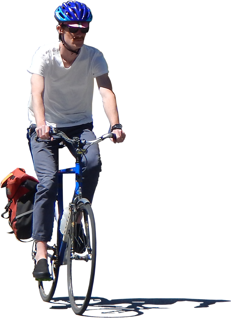 Man On Bike Png (1100x1100), Png Download