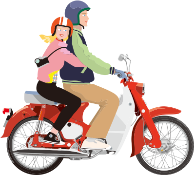 Super Cub Story - Honda 50 Cc (818x365), Png Download