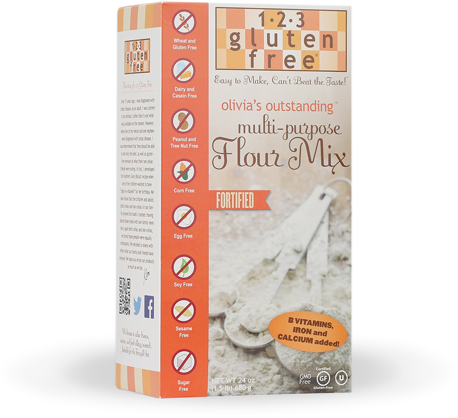 Olivia's Outstanding Multi Purpose Fortified Gluten - 123 Gluten Free - Allie's Awesome Buckwheat Pancake (1000x1000), Png Download