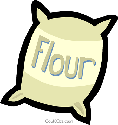 Flour Royalty Free Vector Clip Art Illustration - Transparent Flour Cartoon (454x480), Png Download