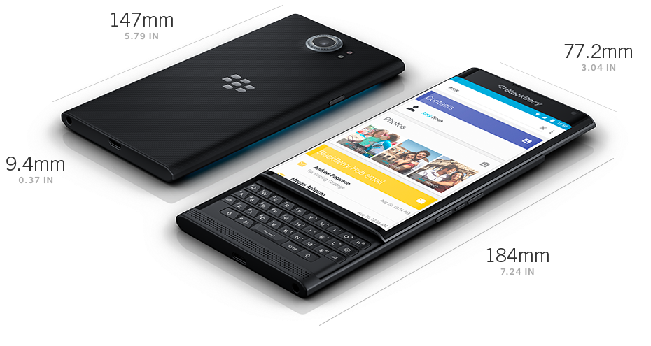 Why Do Most Smartphones Not Have A Physical Keyboard - Blackberry Priv Info (930x495), Png Download