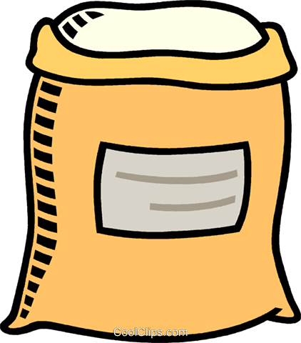 Flour Royalty Free Vector Clip Art Illustration Vc009981 - Flour Clipart Transparent Background (422x480), Png Download