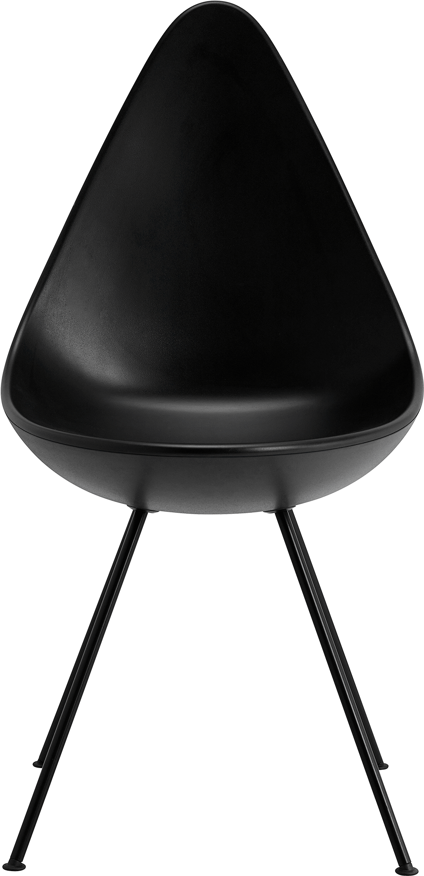 Drop™ - Fritz Hansen Drop Black Leather (1600x1840), Png Download