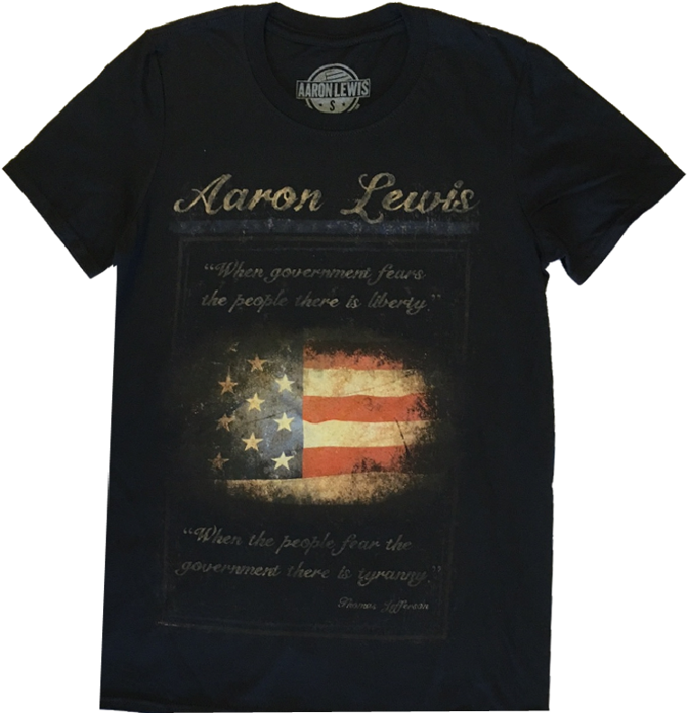 Aaron Lewis Black Flag Tee - Active Shirt (800x800), Png Download