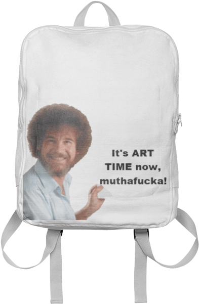 Bob Ross Backpack $65 - Bob Ross The Joy (400x621), Png Download