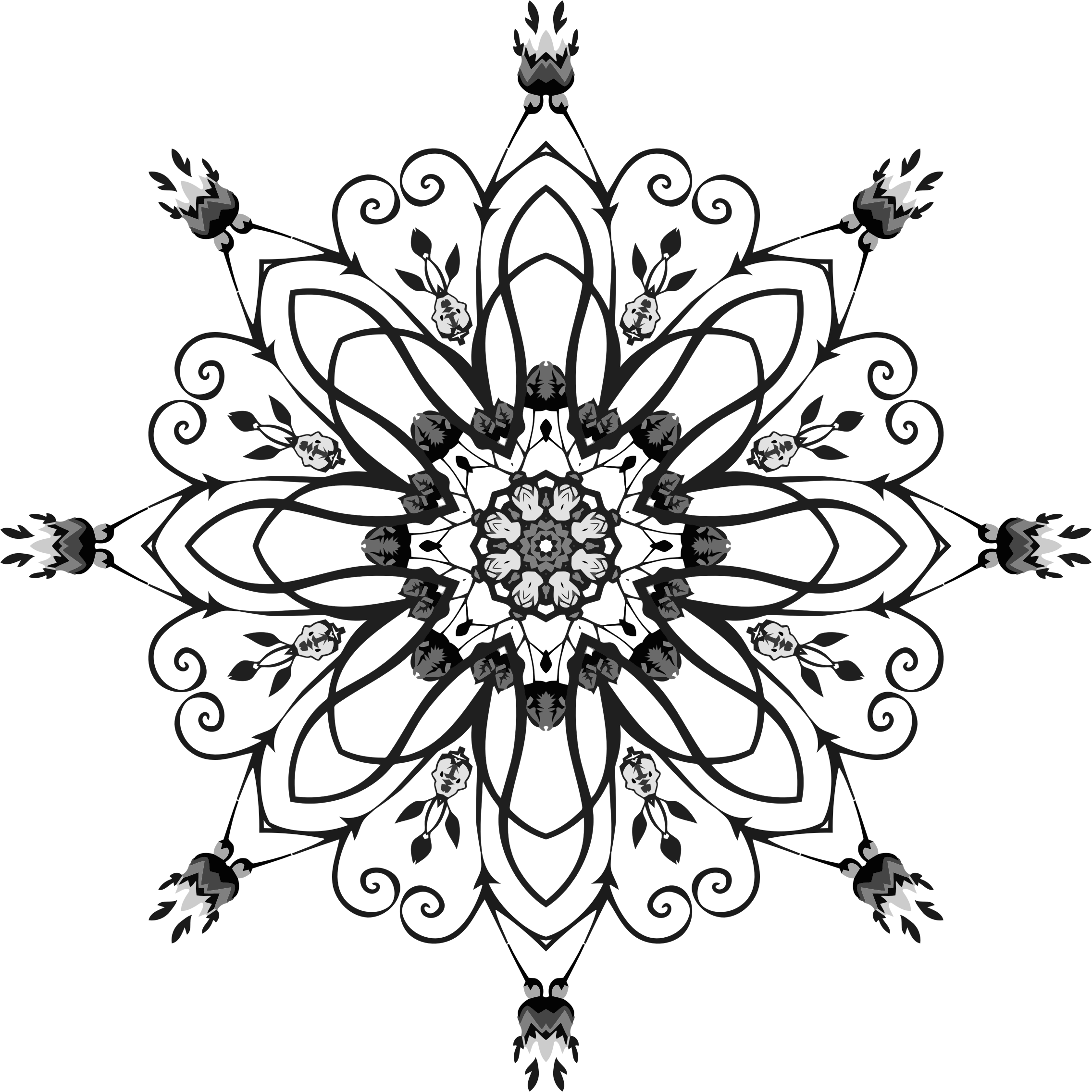 This Free Icons Png Design Of Rose Floral Flourish (2272x2272), Png Download