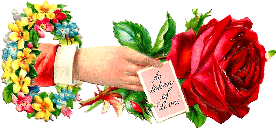 Rose Clipart Love Flower - Love Flowers Png (1073x639), Png Download