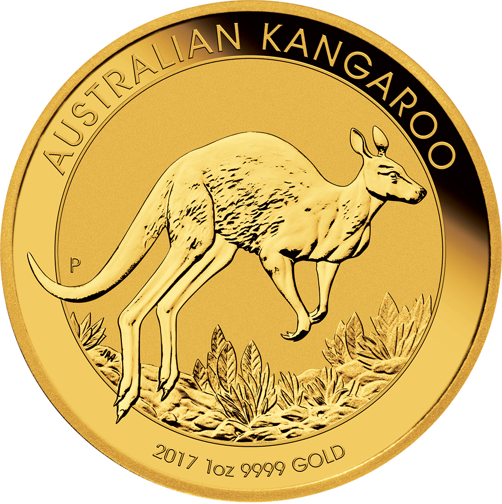 12cm Thick, One Tonne Gold Coin With A Face Value Of - Australian Kangaroo 1oz Gold (1000x1003), Png Download