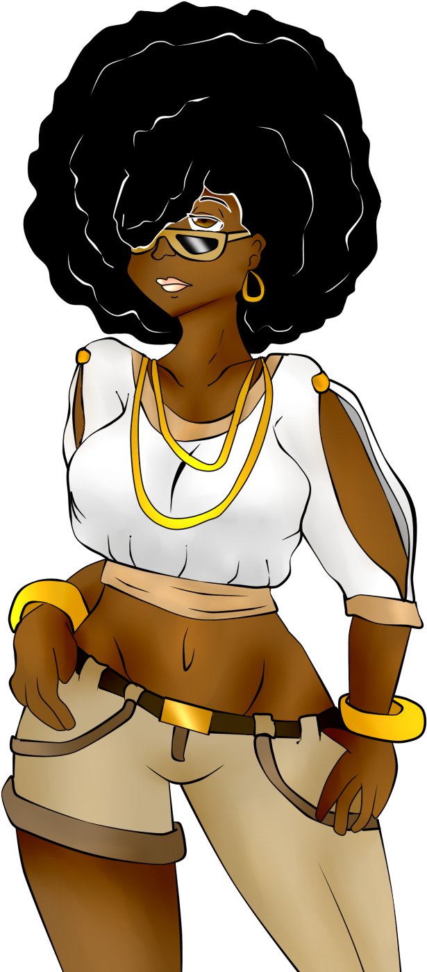 Png Library Stock Africa Clipart Desert Person - Girl Afro Png (953x1649), Png Download