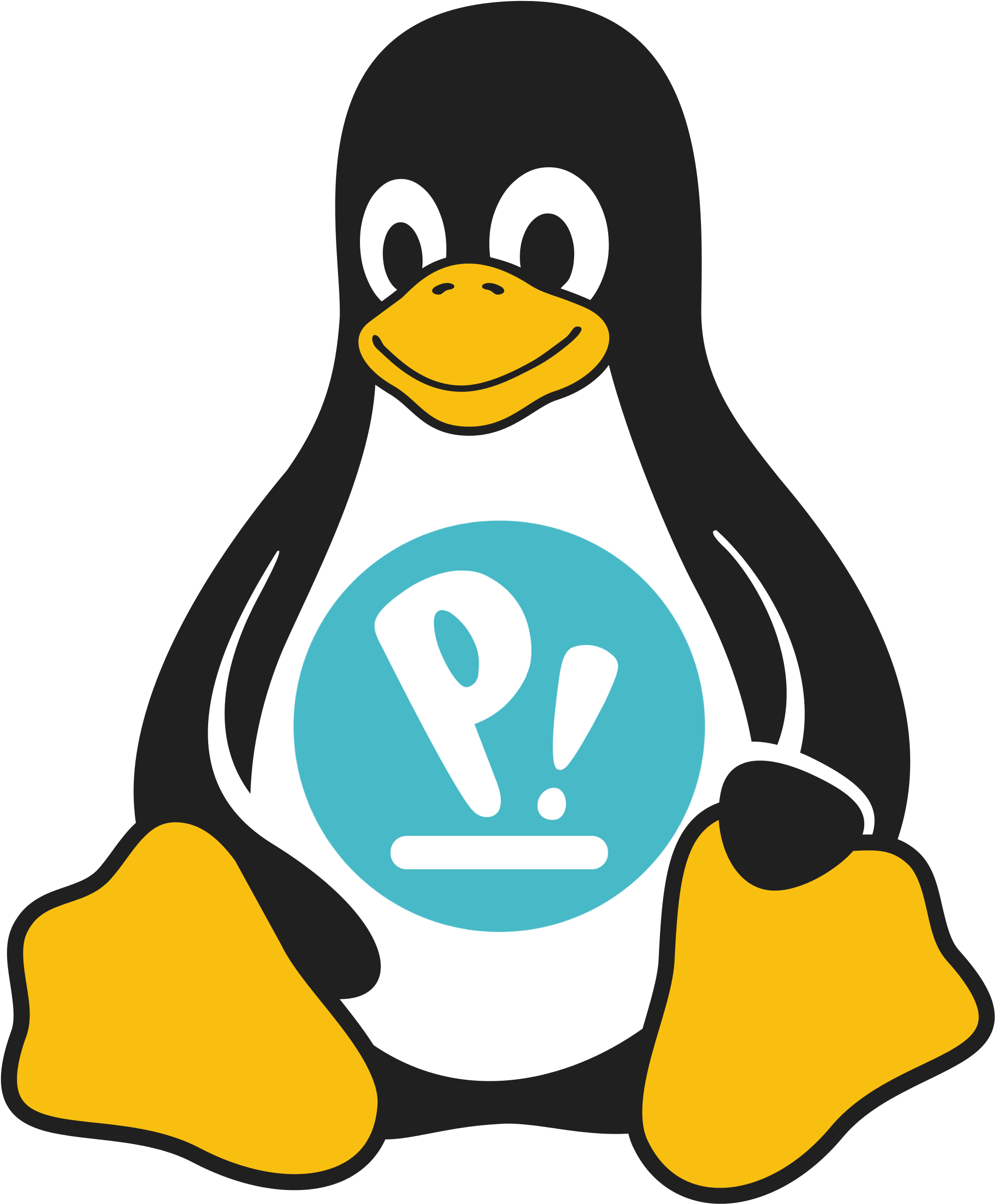 Download Linux Pop Os Penguin Tux Full Size PNG Image PNGkit