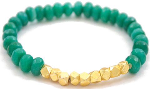 Gold Nugget Bead Bracelet - Bracelet (500x500), Png Download