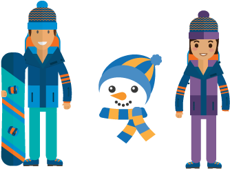 College Students With Snowman - Student (500x500), Png Download