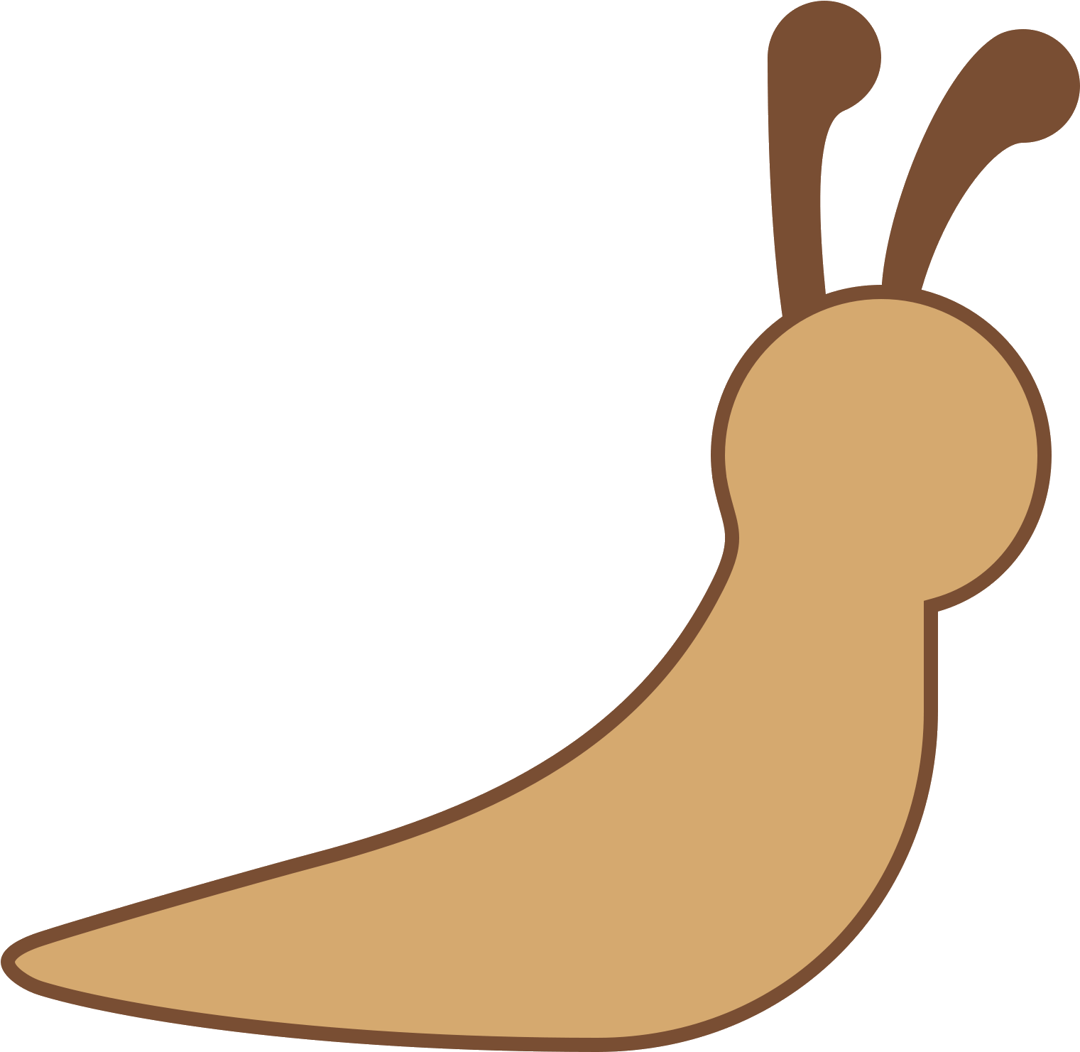 The Icon Is Depicting A Slug - Icon (1600x1600), Png Download