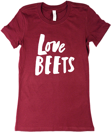 Love Beets Women's Tshirt - Love Beets - Organic Beet Juice - 14 Oz. (472x556), Png Download