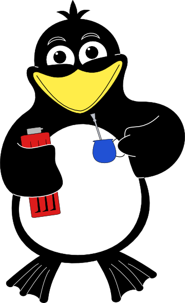 Penguin Tux Linux Svg Clip Arts 360 X 591 Px (360x591), Png Download