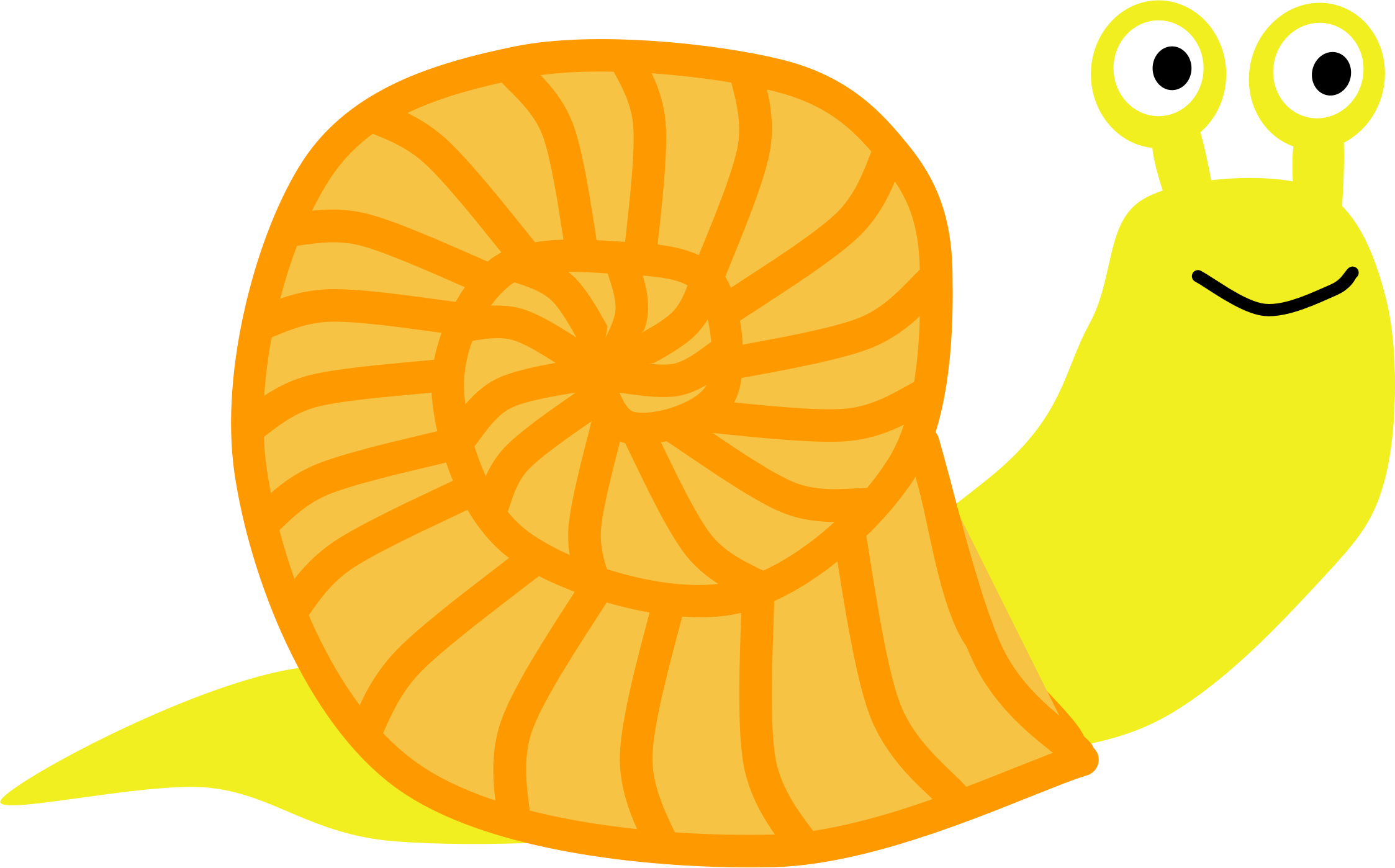 Land Snail Computer Icons Yellow Slug - Snail Clipart (1205x750), Png Download