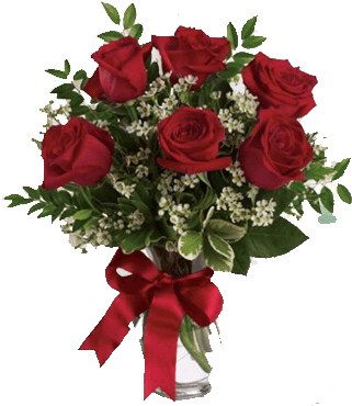 B-1 - Thoughts Of You Bouquet With Red Roses - Deluxe (345x378), Png Download