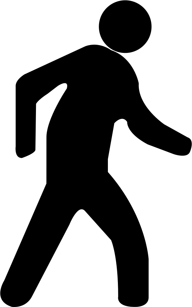On Foot Comments - Walk Symbol Png (614x981), Png Download