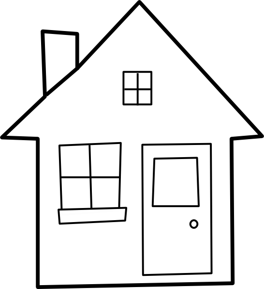 Clipart House Window - Clip Art (546x596), Png Download