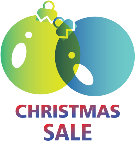 Christmas Sale With Elements Multi Color Gradient Style, - Christmas Tree Safety (640x640), Png Download