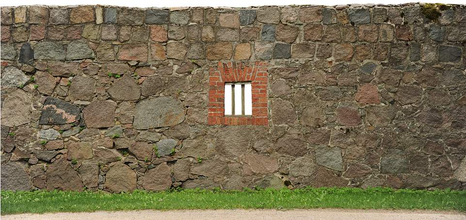 Wall, Stone Wall, Meadow, Window, Isolated, Png - Wall (960x638), Png Download