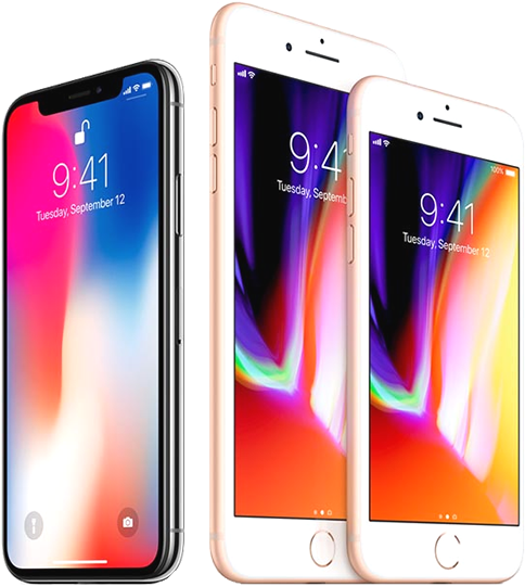 Iphone8 Iphone8plus Iphonex - Iphone X Vs Iphone 8 (500x552), Png Download