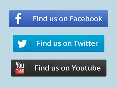 Social Button Set Psd - Graphics (400x300), Png Download