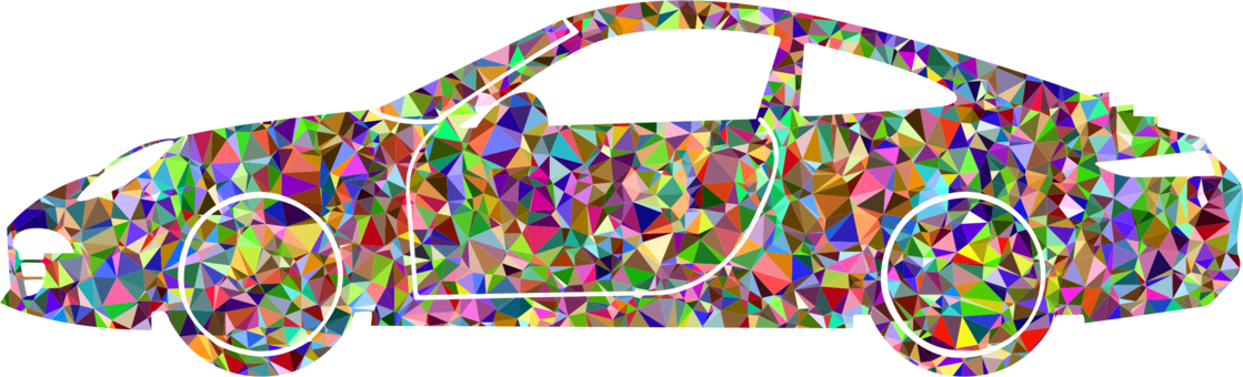 Download Computer Icons Abstract Art Calcabz Chromatic - Prismatic Rainbow Car Round Ornament (1119x340), Png Download