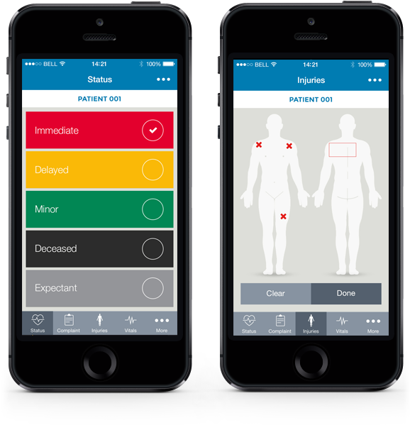 Ger Hc Patient Tracking Iphone Triage And Injury Screens - Iphone (580x620), Png Download