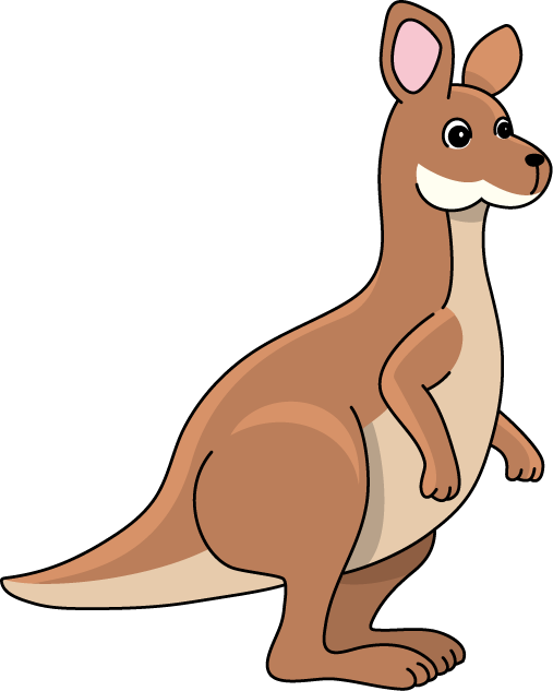 Kangaroo Cartoon Png Image Background - Kangaroo Cartoon Png (507x633), Png Download