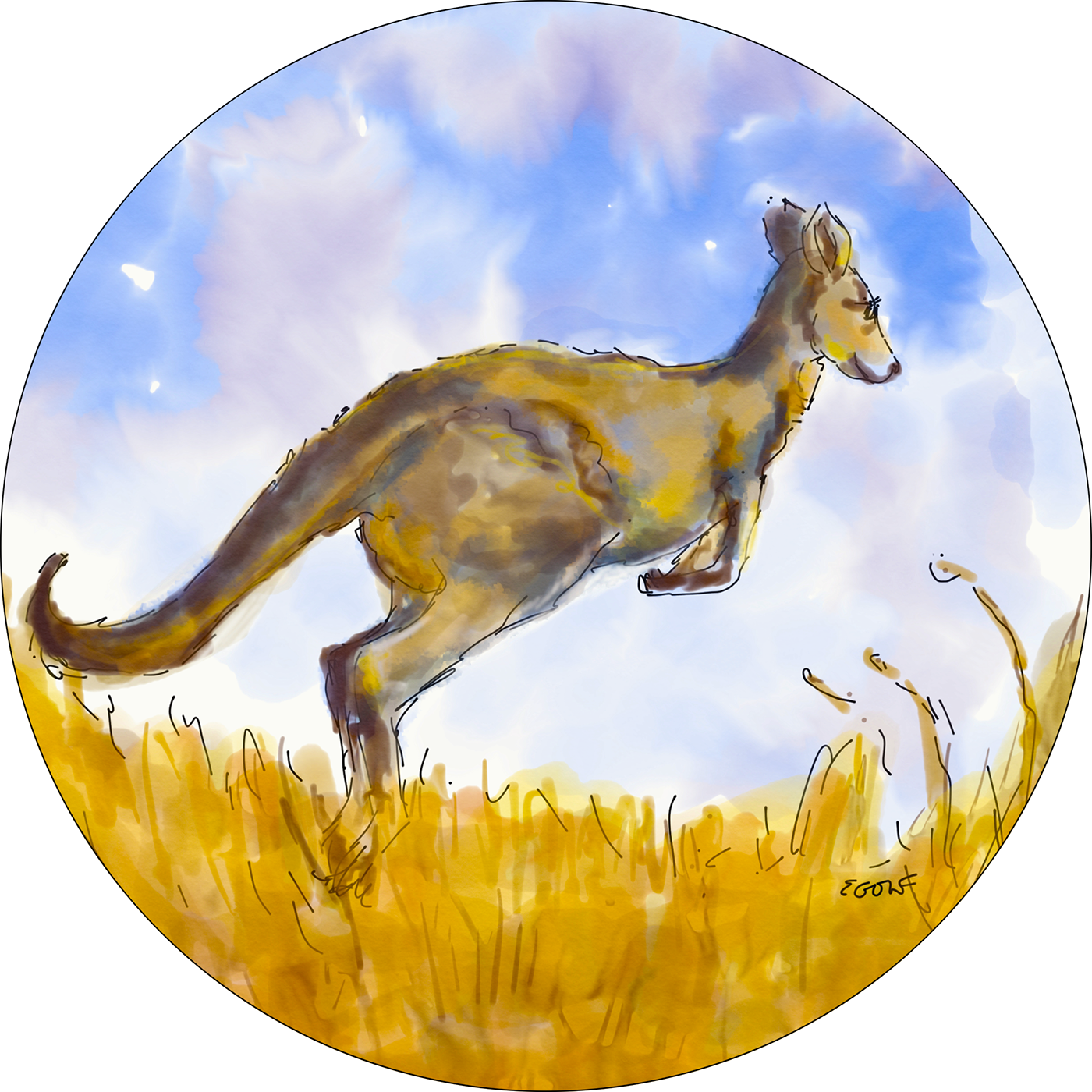 Thank You - Kangaroo (1400x1400), Png Download