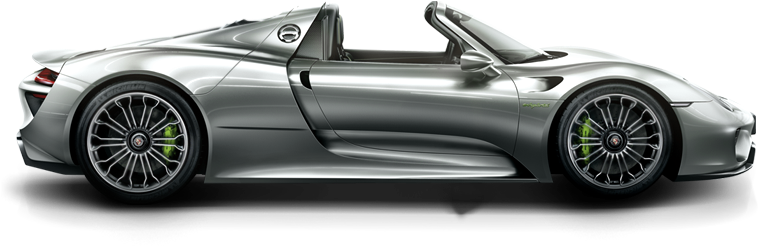 918 Spyder - Porsche 918 Side View (800x450), Png Download