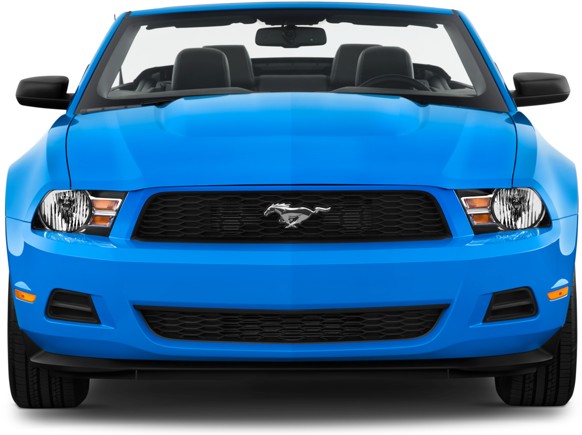 1 Png - Black Ford Mustang Front (1360x903), Png Download