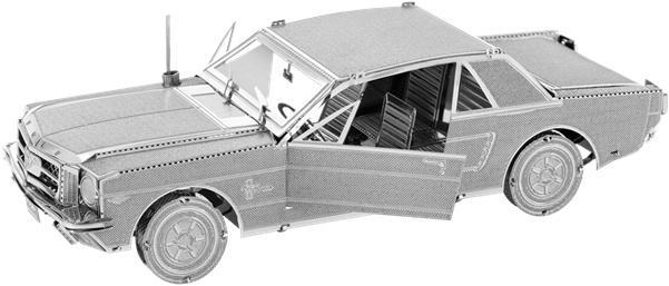 Picture Of 1965 Ford Mustang - Fascinations Metal Earth 1965 Ford Mustang Coupe 3d (620x342), Png Download
