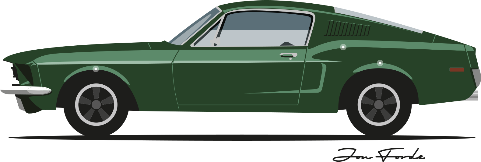 Master Lead 0028 Vector Smart Object - Pony Car (1635x1635), Png Download