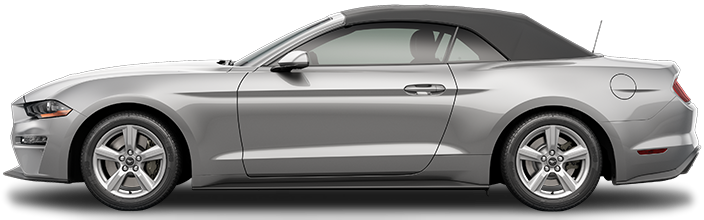 Ecoboost 2018 Ford Mustang Convertible Ecoboost - Ford Mustang Ingot Silver Convertible 2017 (704x220), Png Download