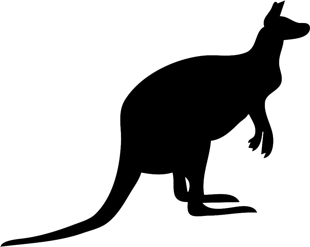 Kangaroo Silhouette Png Pic - Kangaroo Silhouette (999x802), Png Download