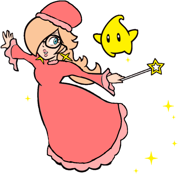 Rosalina As Little Red Riding Hood's Grandmother - Mario Party Star Rush Characters (600x594), Png Download