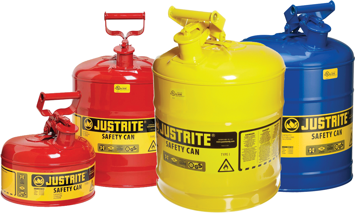 Galvanized Steel Type - Justrite 5 Gallon Blue Galvanized Steel Type I Safety (1200x900), Png Download