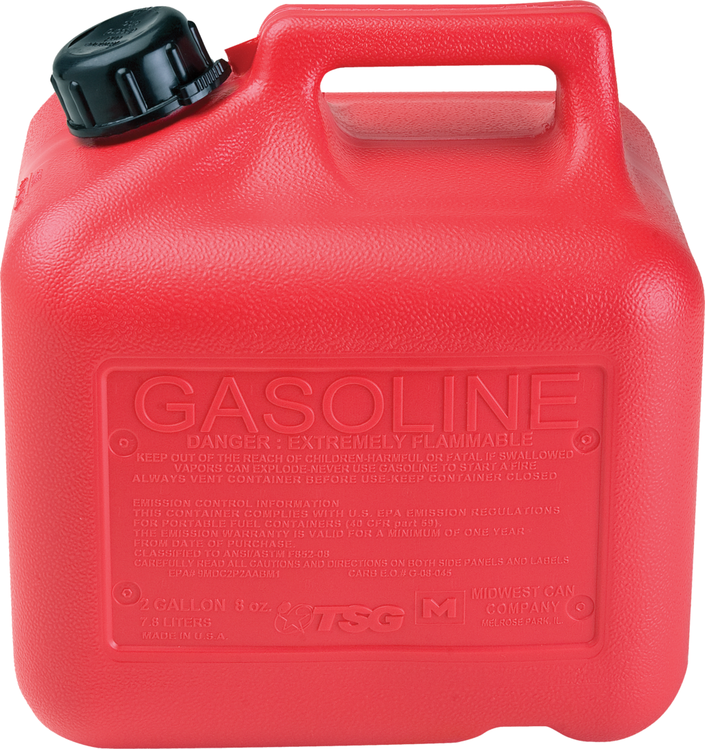 Midwest Gas Can 2 Gallon Auto Shut Off - L&m Fleet Supply (1016x1080), Png Download