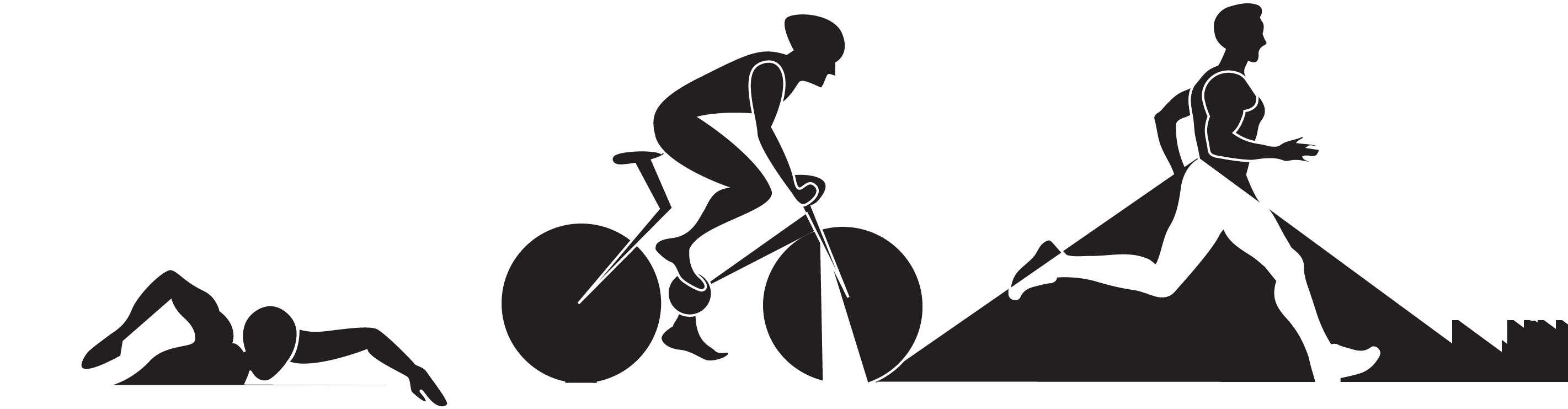 Training Camps - Swim Bike Run Icon (2841x776), Png Download