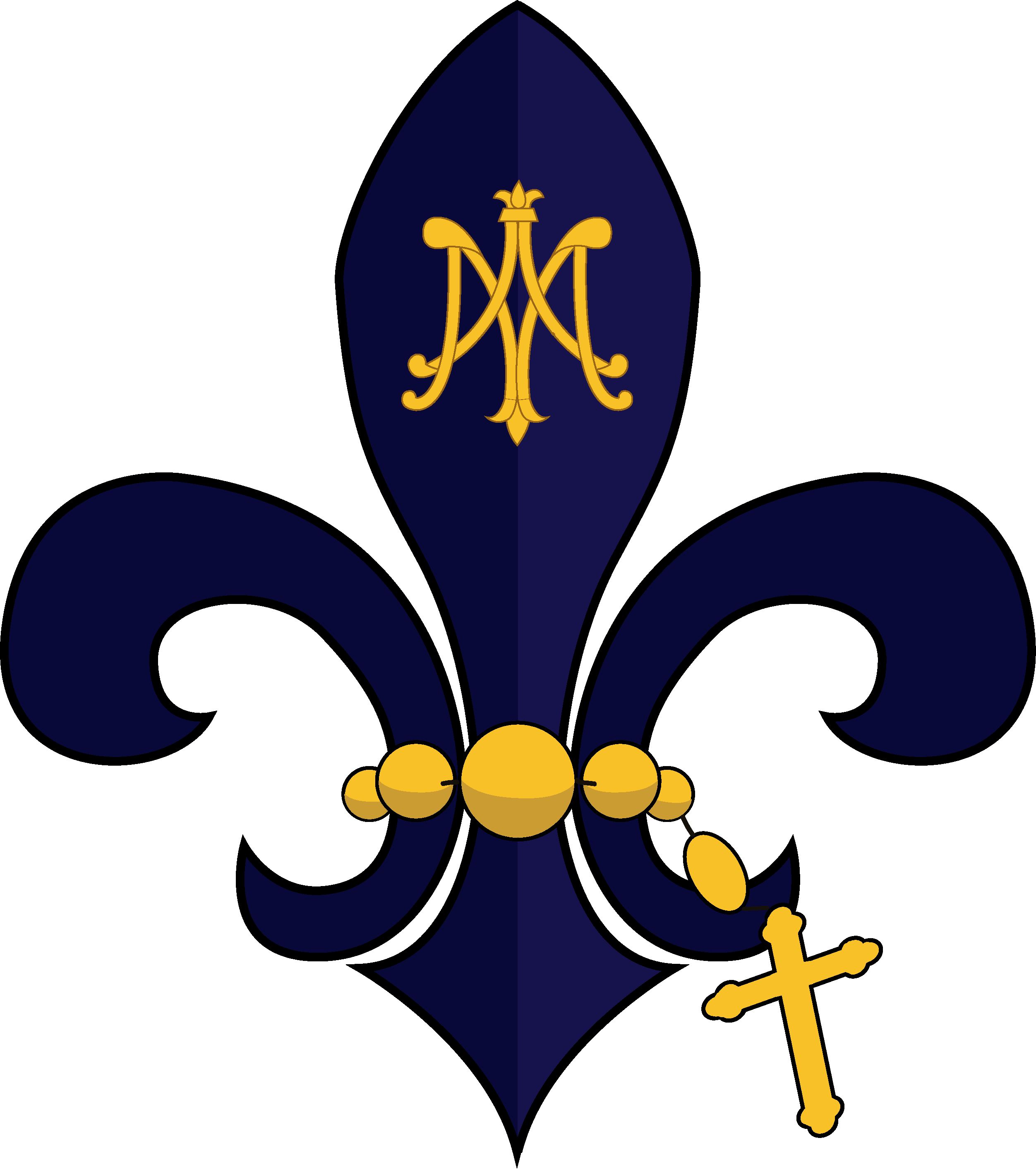 King To Queen Rosary Run - Rosary Logo (2504x2826), Png Download