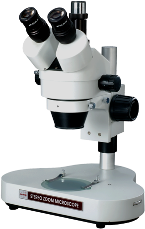 Trinocular Stereo Zoom Microscope - ميكروسكوپ (308x500), Png Download
