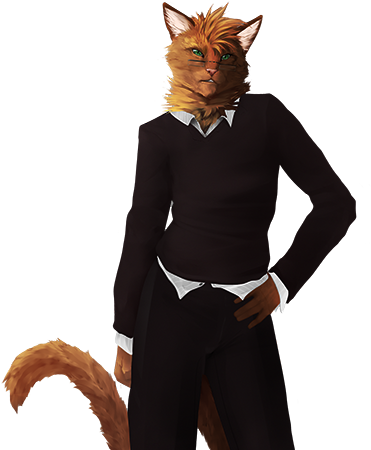 Vincent Clothed Resize Dark - Fictional Character (413x500), Png Download