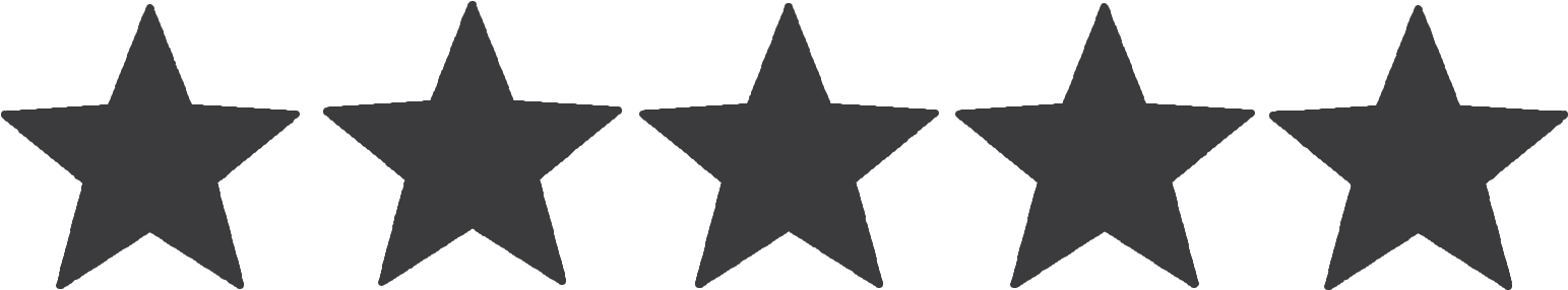 5stars-dark - 5 Star Rating Black (1600x379), Png Download